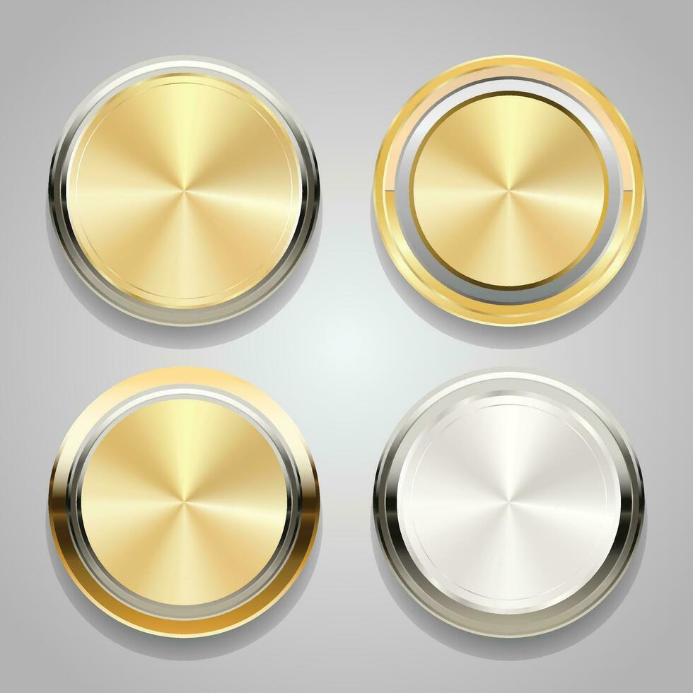 Luxury golden badges and labels. Retro vintage circle badge design vector