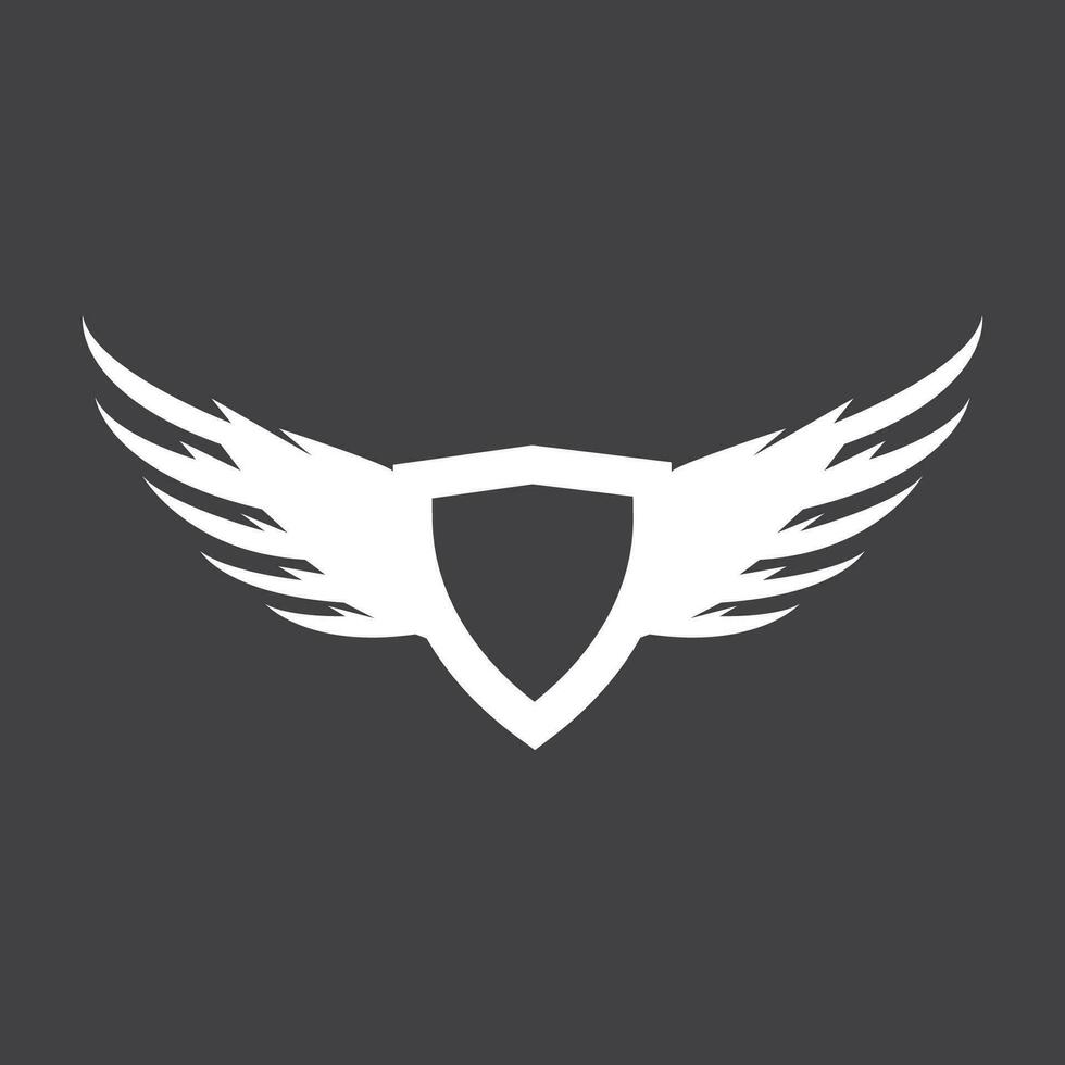 Wings Shield icon and symbol template vector