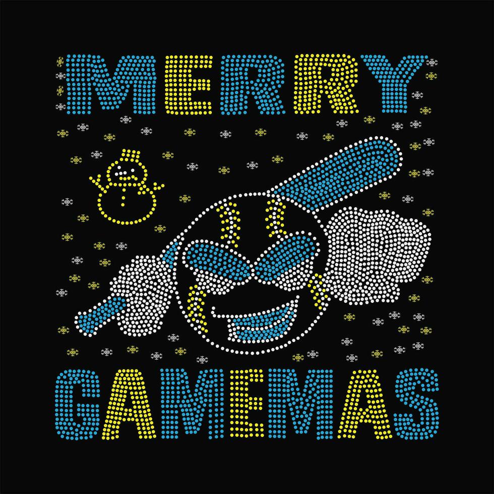 Merry gamemas 7 vector