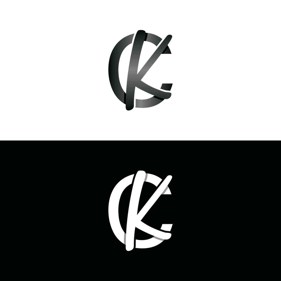 Letter CK luxury modern monogram logo vector design, logo initial vector mark element graphic illustration design template