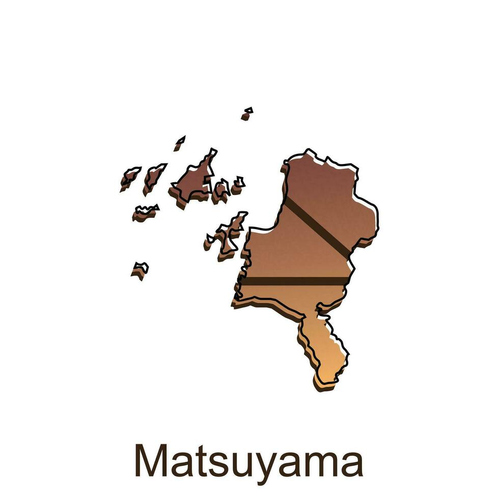 Map City of Matsuyama design, High detailed vector map - Japan Vector Design Template, suitable for your company