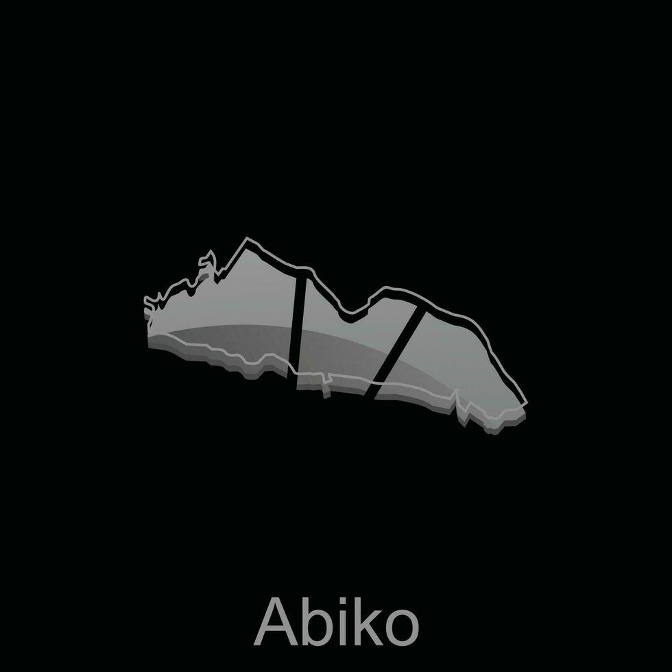 Map City of Abiko design, High detailed vector map - Japan Vector Design Template
