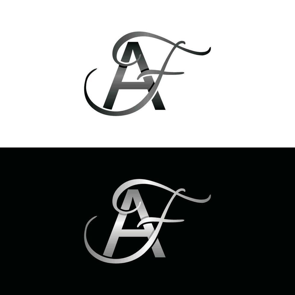 luxury letter AF logo design template Initial, logo monogram, logo company and icon business, suitable for your company vector