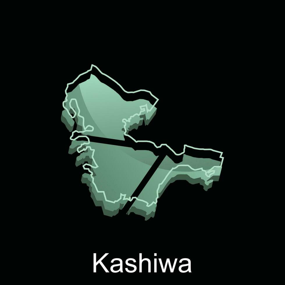 Map City of Kashiwa design, High detailed vector map - Japan Vector Design Template