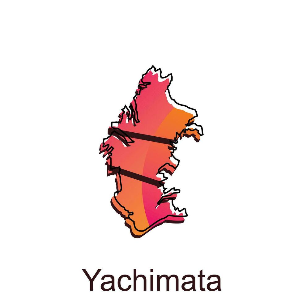 mapa ciudad de yachimata diseño, alto detallado vector mapa - Japón vector diseño modelo