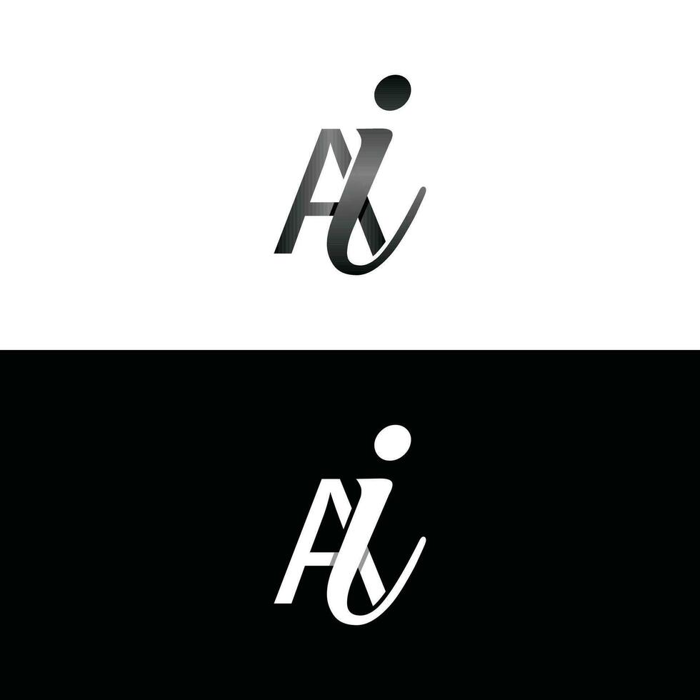 luxury letter ai logo design template Initial, logo monogram, logo company and icon business, suitable for your company vector