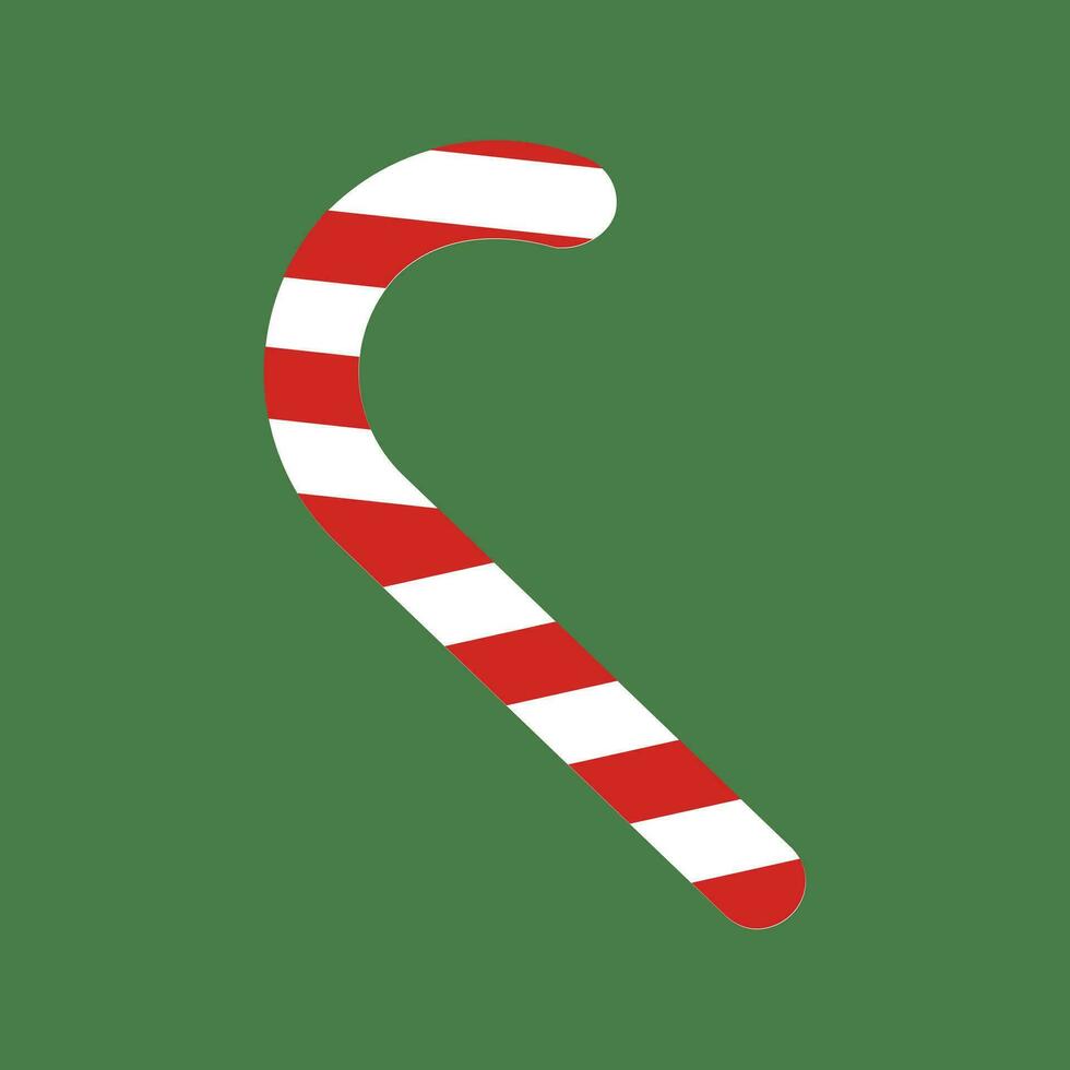 Candy cane Christmas icon vector