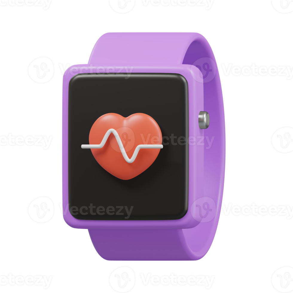 Smartwatch and fitness tracker icon 3d render illustration png