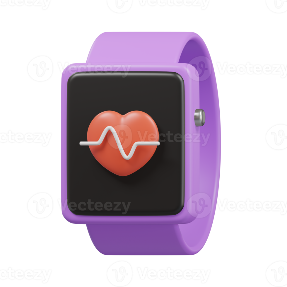 SmartWatch en geschiktheid tracker icoon 3d geven illustratie png