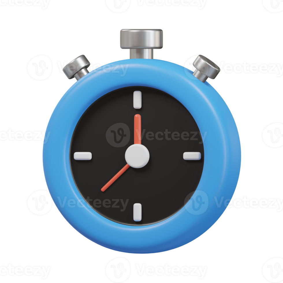 Stopwatch icon 3d render illustration. png