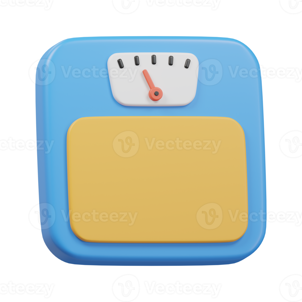 Weight Scale icon 3d render illustration. png