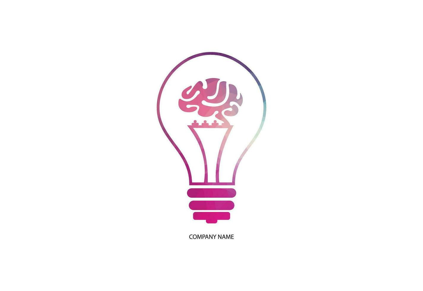 Low poly Brain with blub vector