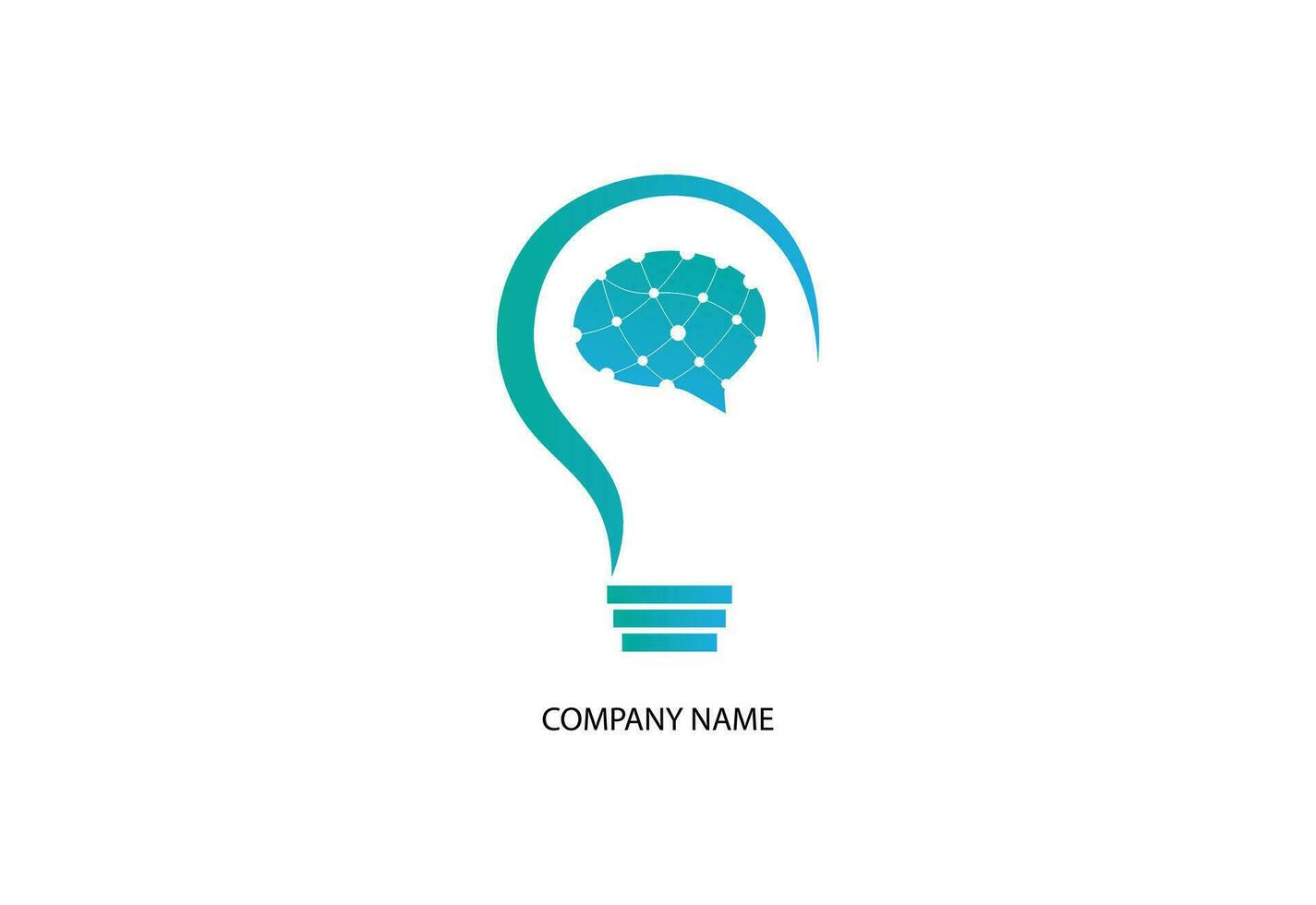 abstract logo brain blub logo inspiration vector