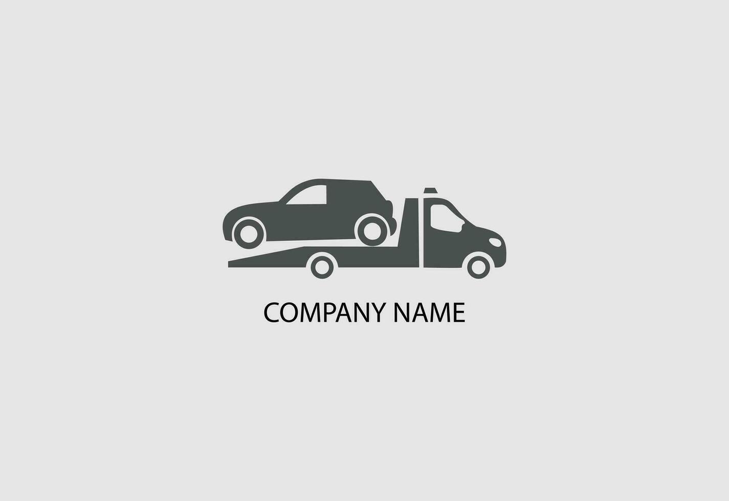 Black and white Tow and roadside assistance icon design vector