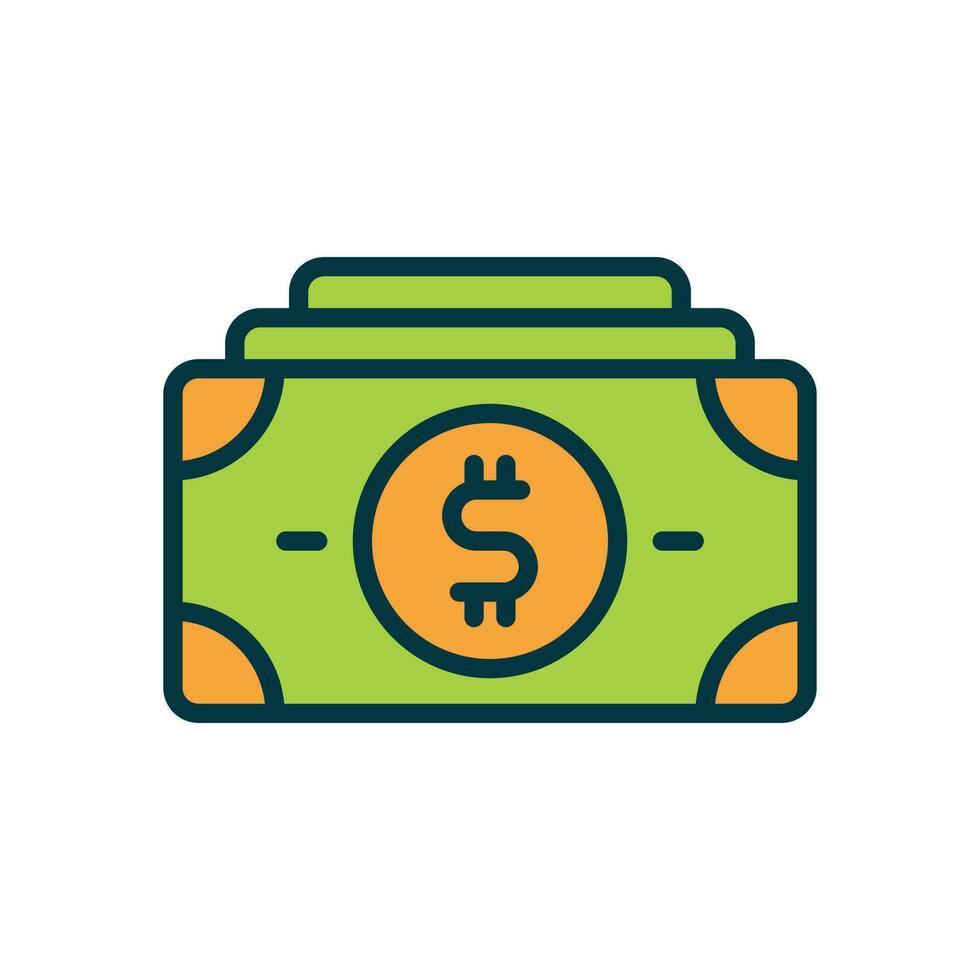 money filled color icon. vector icon for your website, mobile, presentation, and logo design.