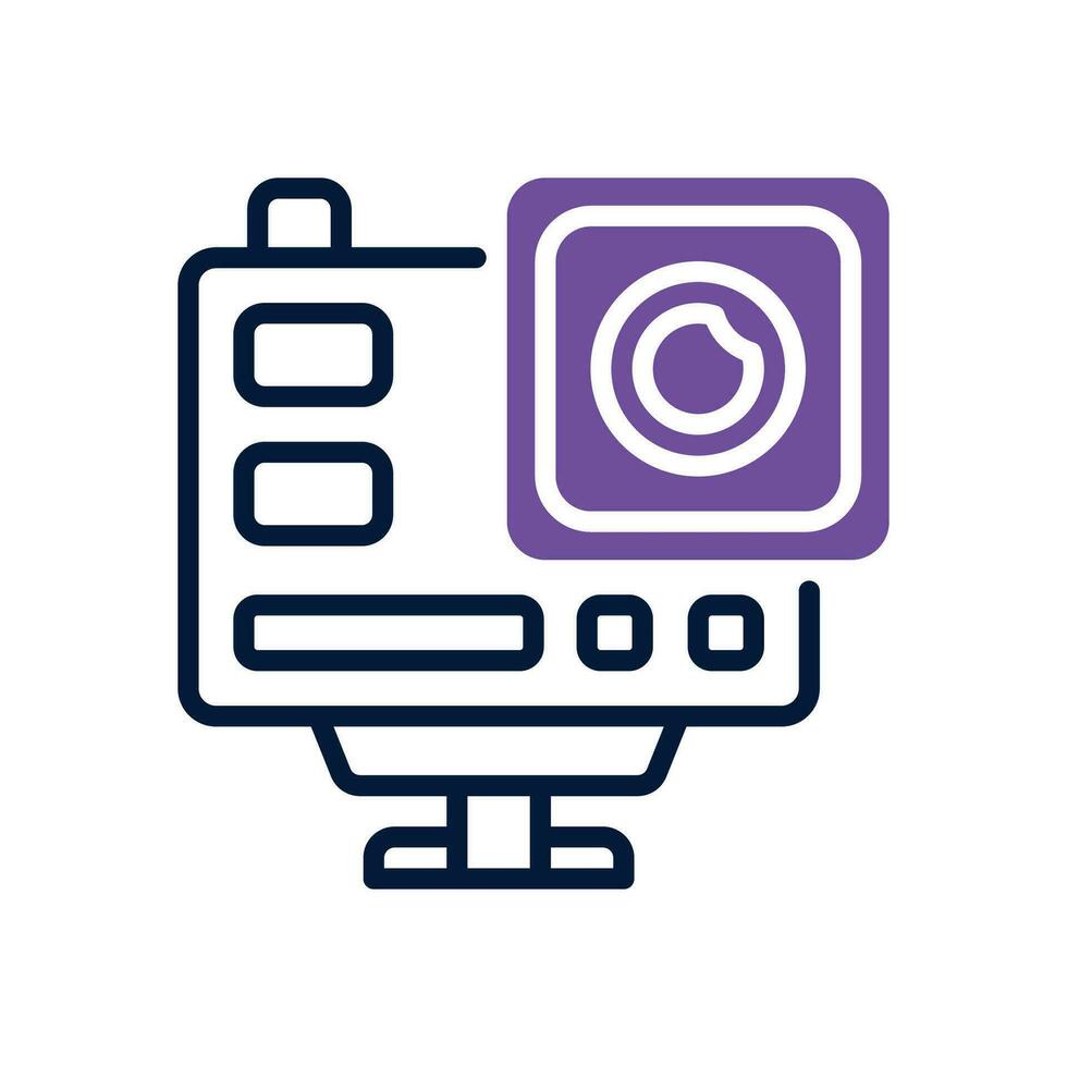 action camera dual tone icon. vector icon for your website, mobile, presentation, and logo design.