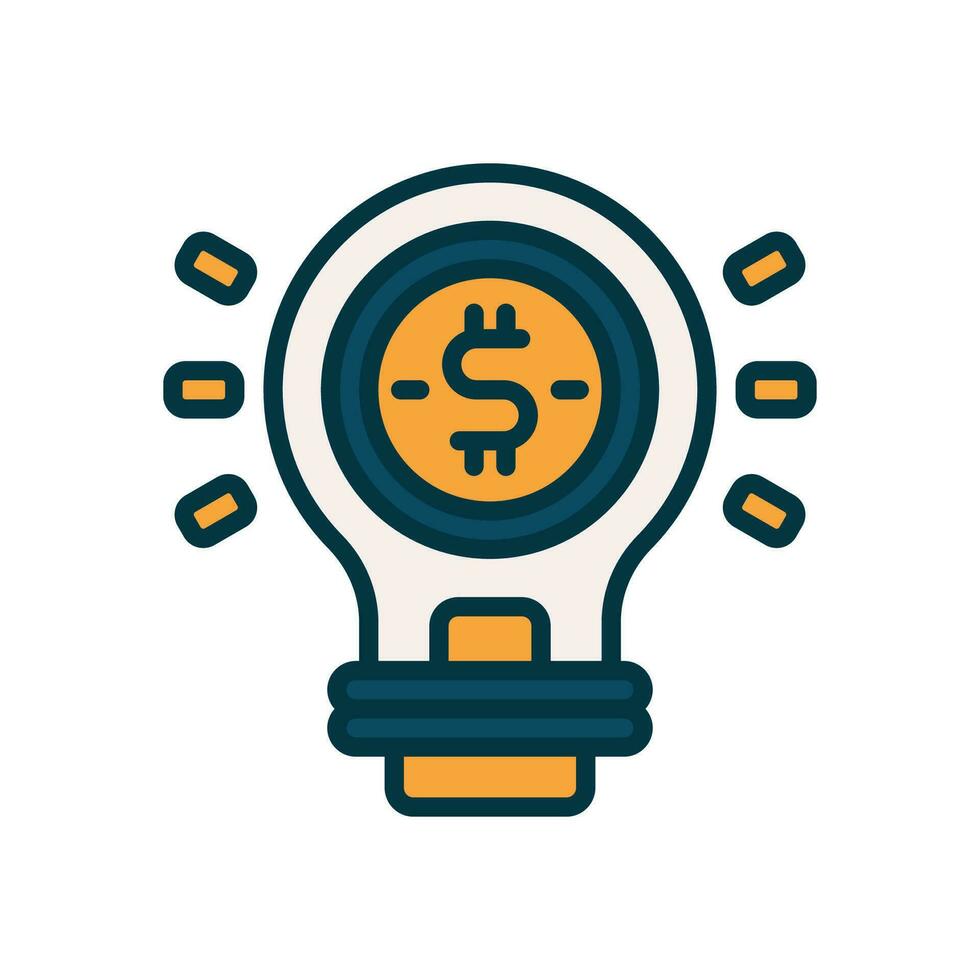 idea filled color icon. vector icon for your website, mobile, presentation, and logo design.