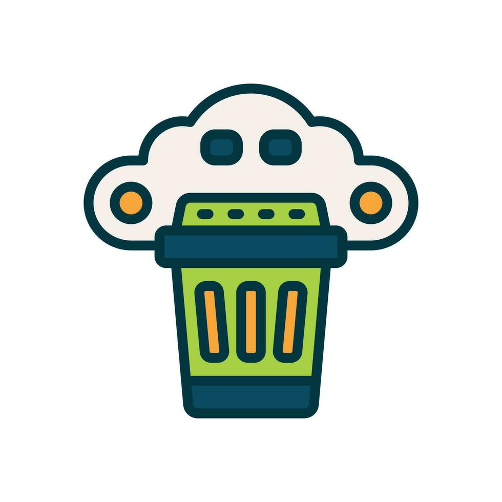 cloud recycle filled color icon. vector icon for your website, mobile, presentation, and logo design.