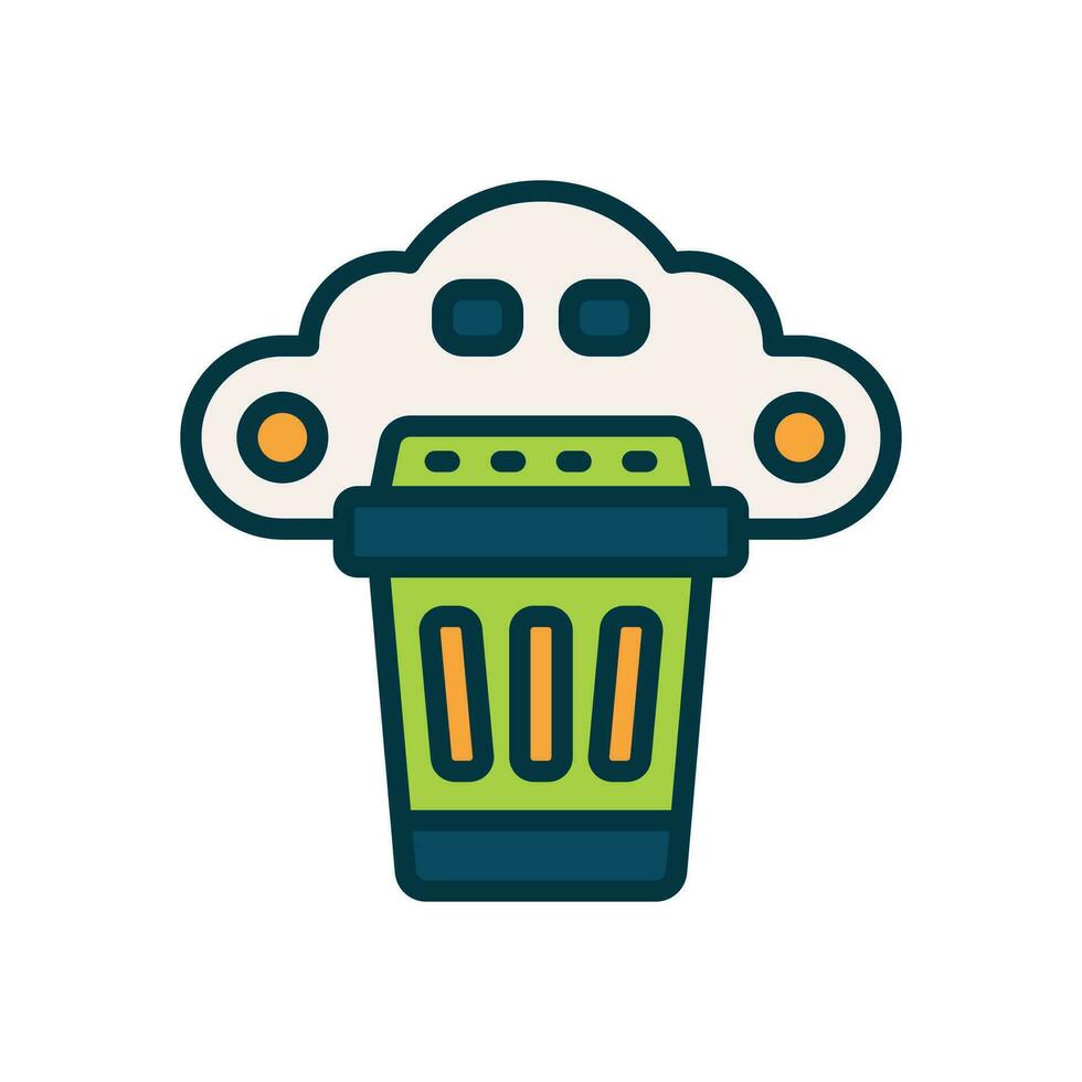 cloud recycle filled color icon. vector icon for your website, mobile, presentation, and logo design.