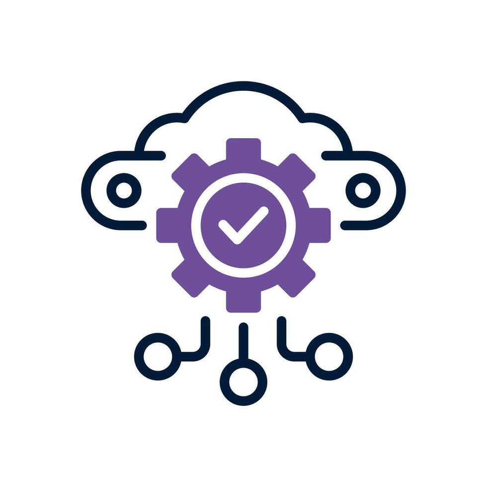 cloud configure dual tone icon. vector icon for your website, mobile, presentation, and logo design.