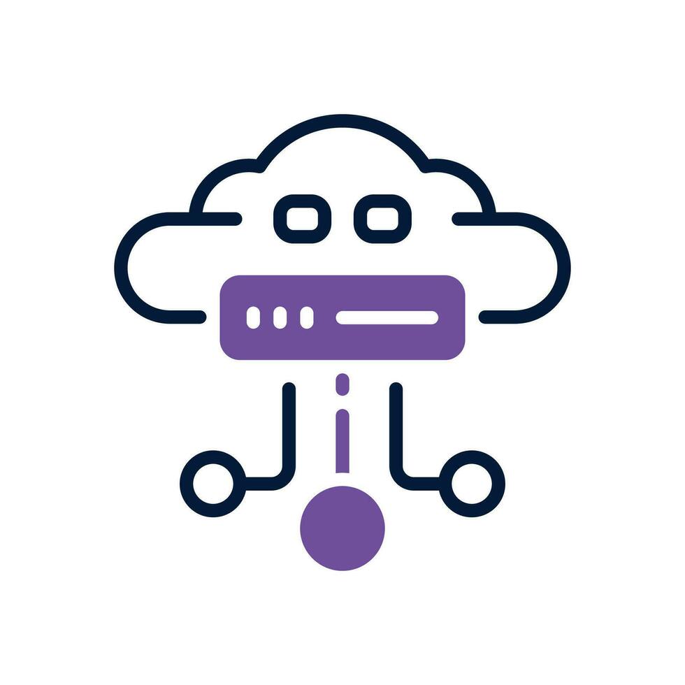 cloud system dual tone icon. vector icon for your website, mobile, presentation, and logo design.