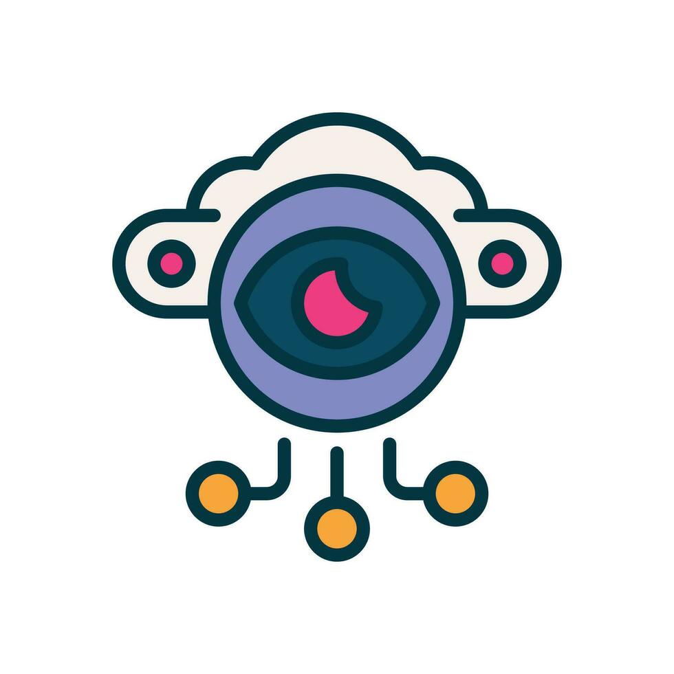 spyware filled color icon. vector icon for your website, mobile, presentation, and logo design.