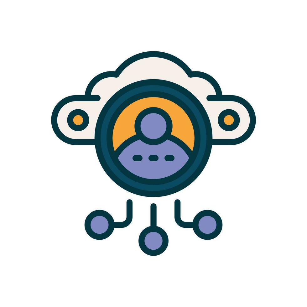 profile filled color icon. vector icon for your website, mobile, presentation, and logo design.