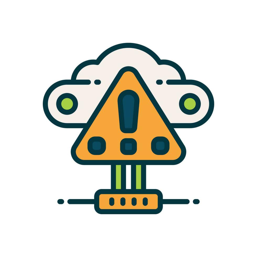 warning filled color icon. vector icon for your website, mobile, presentation, and logo design.