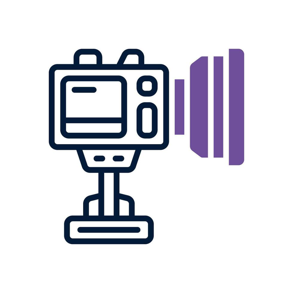 video camera dual tone icon. vector icon for your website, mobile, presentation, and logo design.