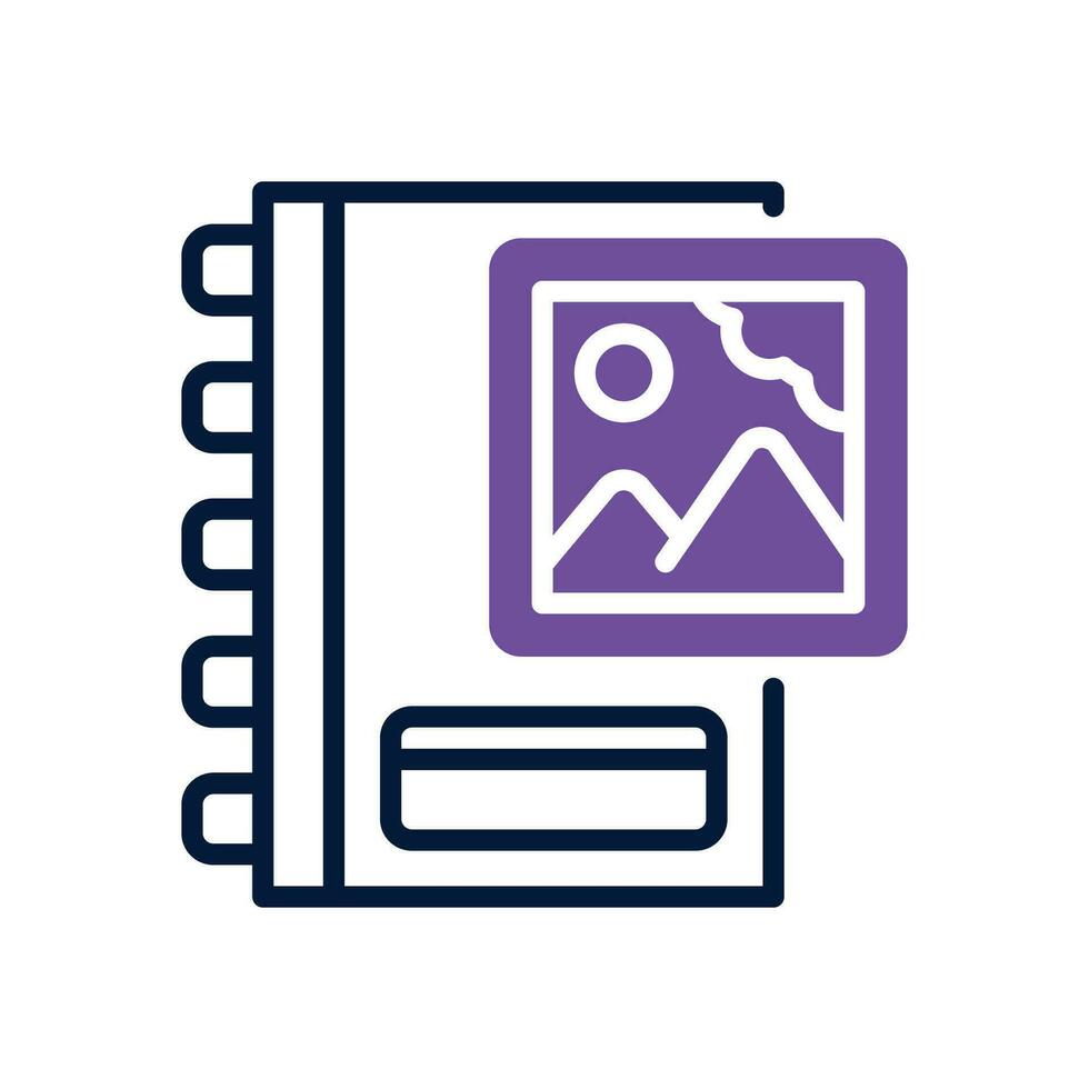 photobook dual tone icon. vector icon for your website, mobile, presentation, and logo design.