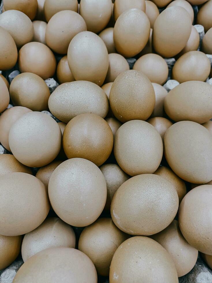 Eggs, Chicken Eggs. Eggs in cardboard box. photo
