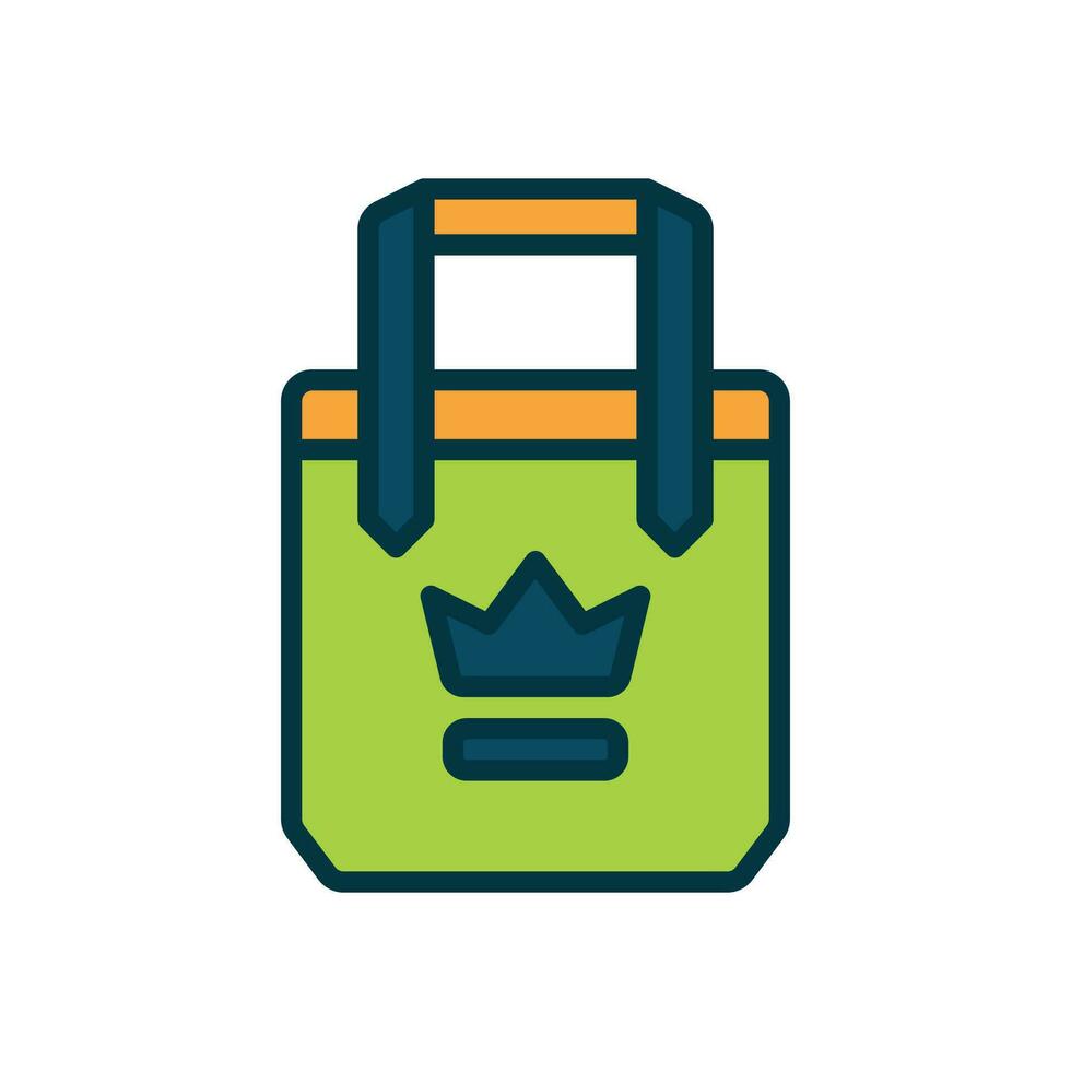 tote bag filled color icon. vector icon for your website, mobile, presentation, and logo design.