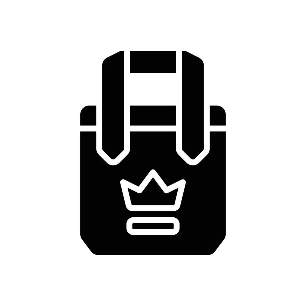 tote bag glyph icon. vector icon for your website, mobile, presentation, and logo design.
