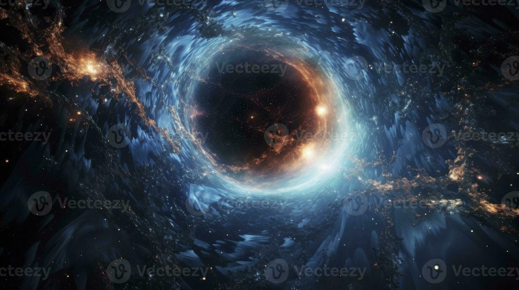 Massive Black Hole at the Milky Way. AI Generated photo