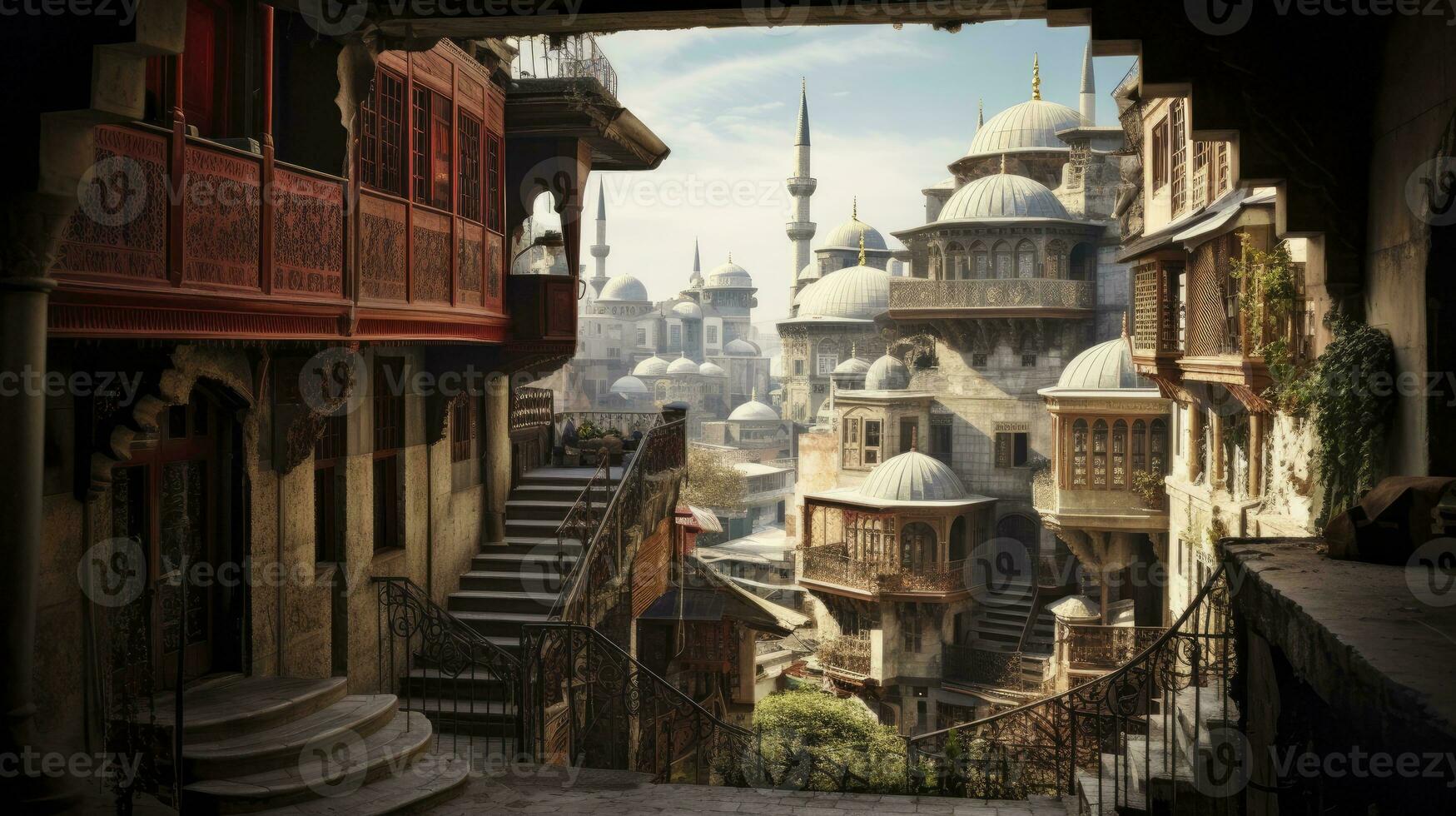 Architectural Wonders of the Ottoman Empire. AI Generated photo