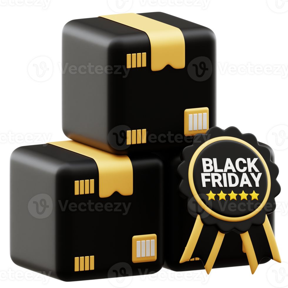 3d icône noir Vendredi remises. étiquette garantie noir Vendredi . parfait pour promotionnel graphique ou commercialisation matériaux pour le annuel achats événement. png