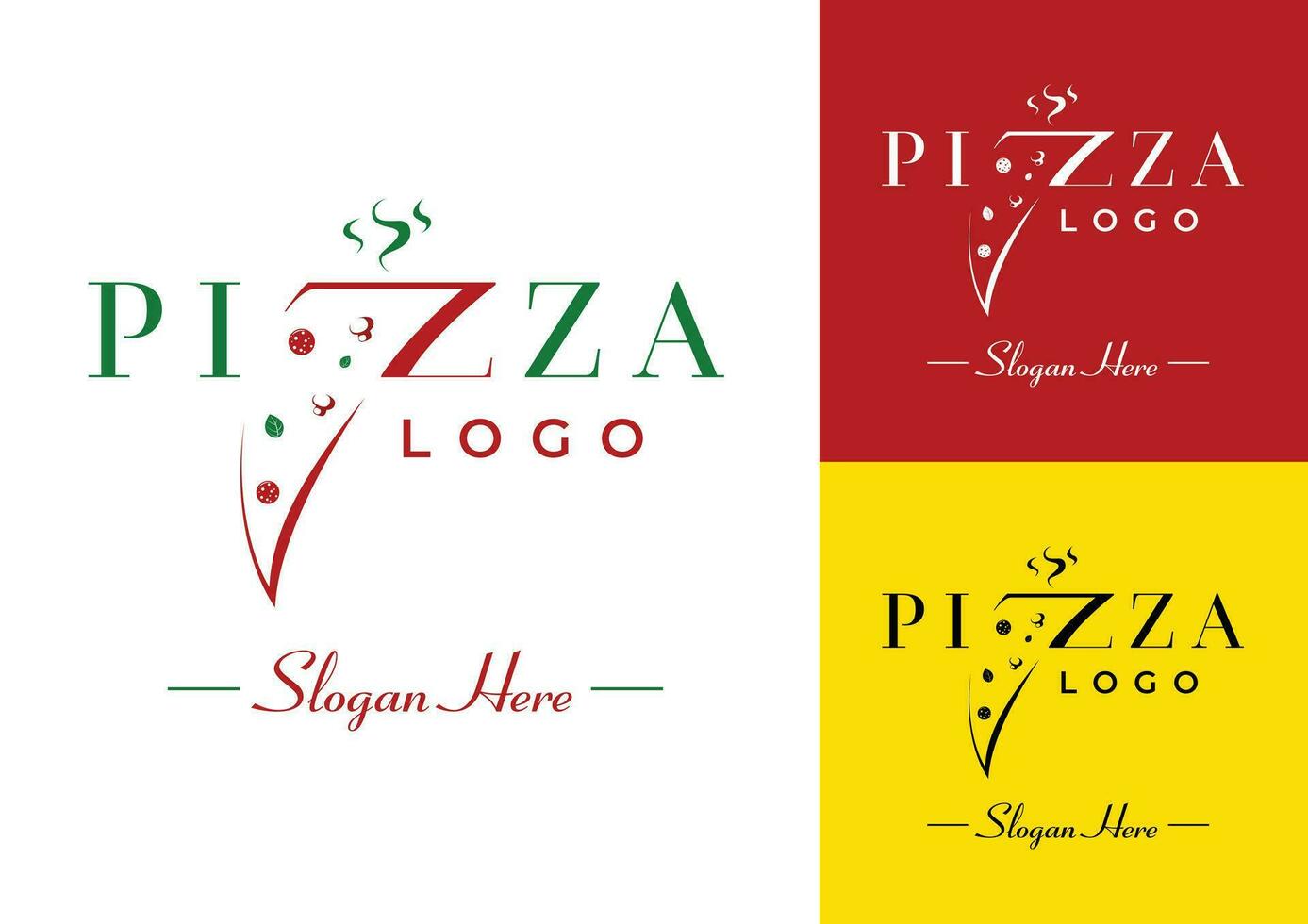 Pizza logo modelo vector