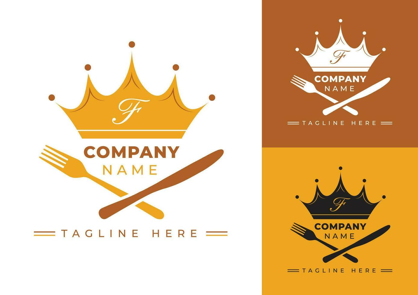 Royal food logo template vector