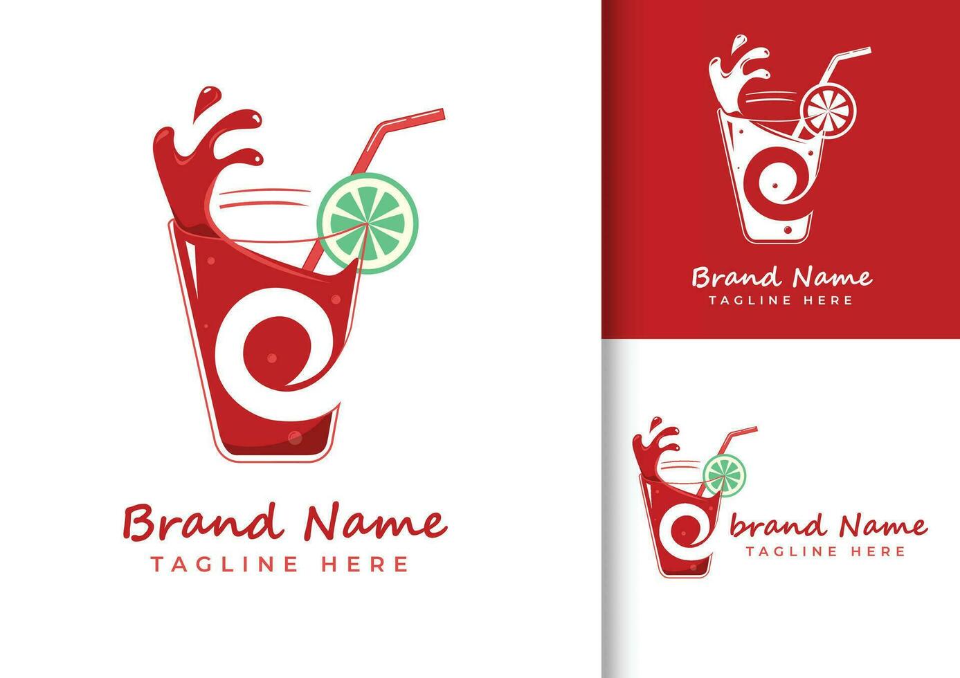 Letter O fresh juice logo design template vector