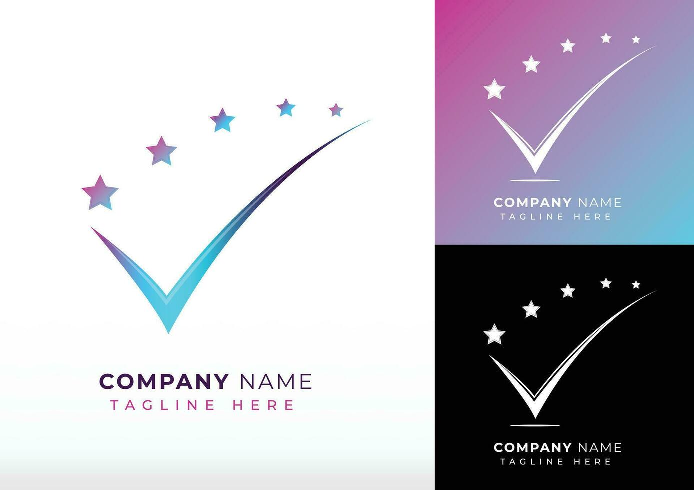 Executive check mark business logo template vector