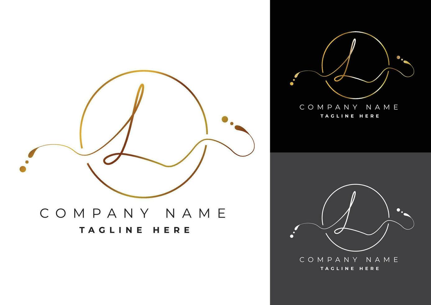 Letter L premium handwritten signature logo vector