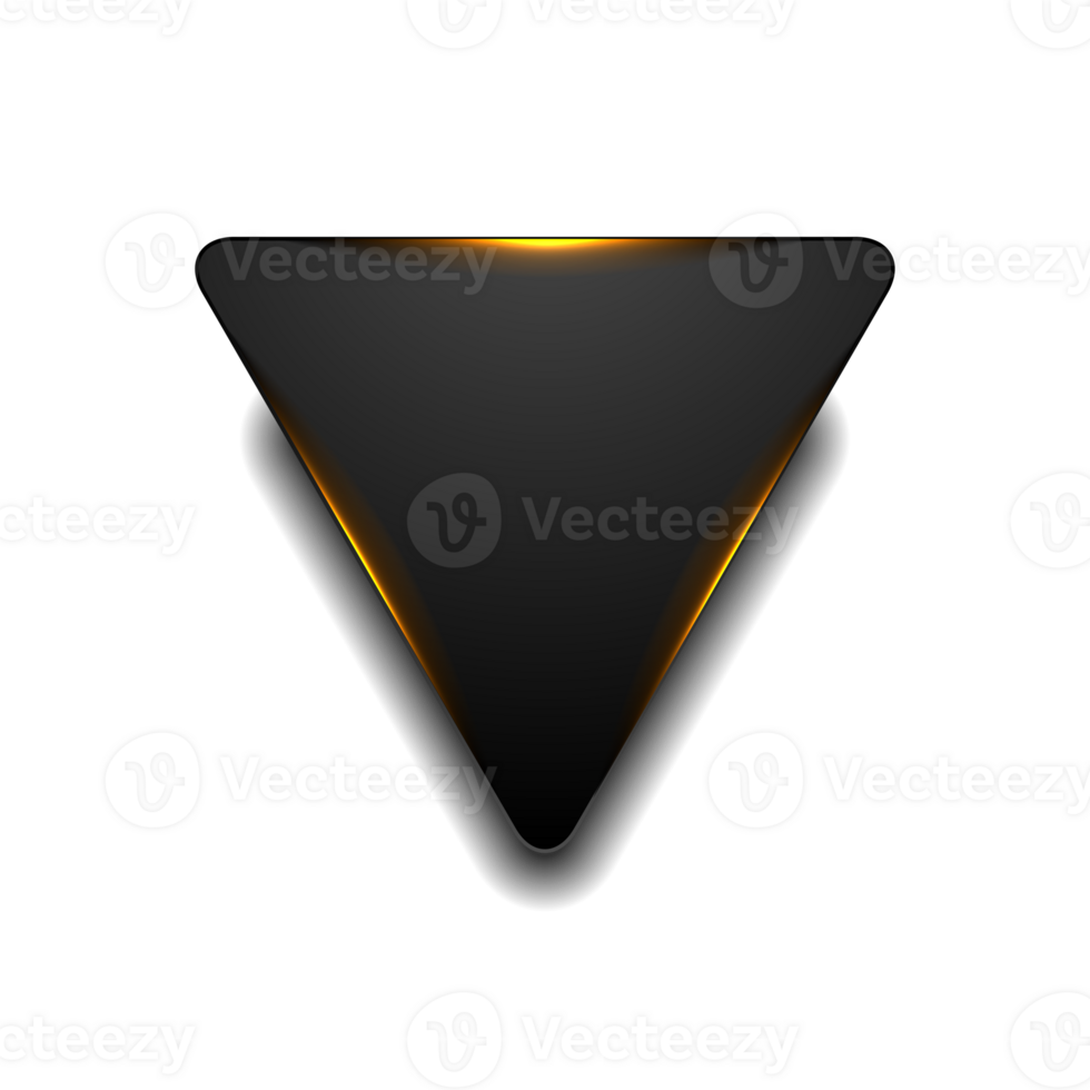Black triangle with fiery orange light abstract background png
