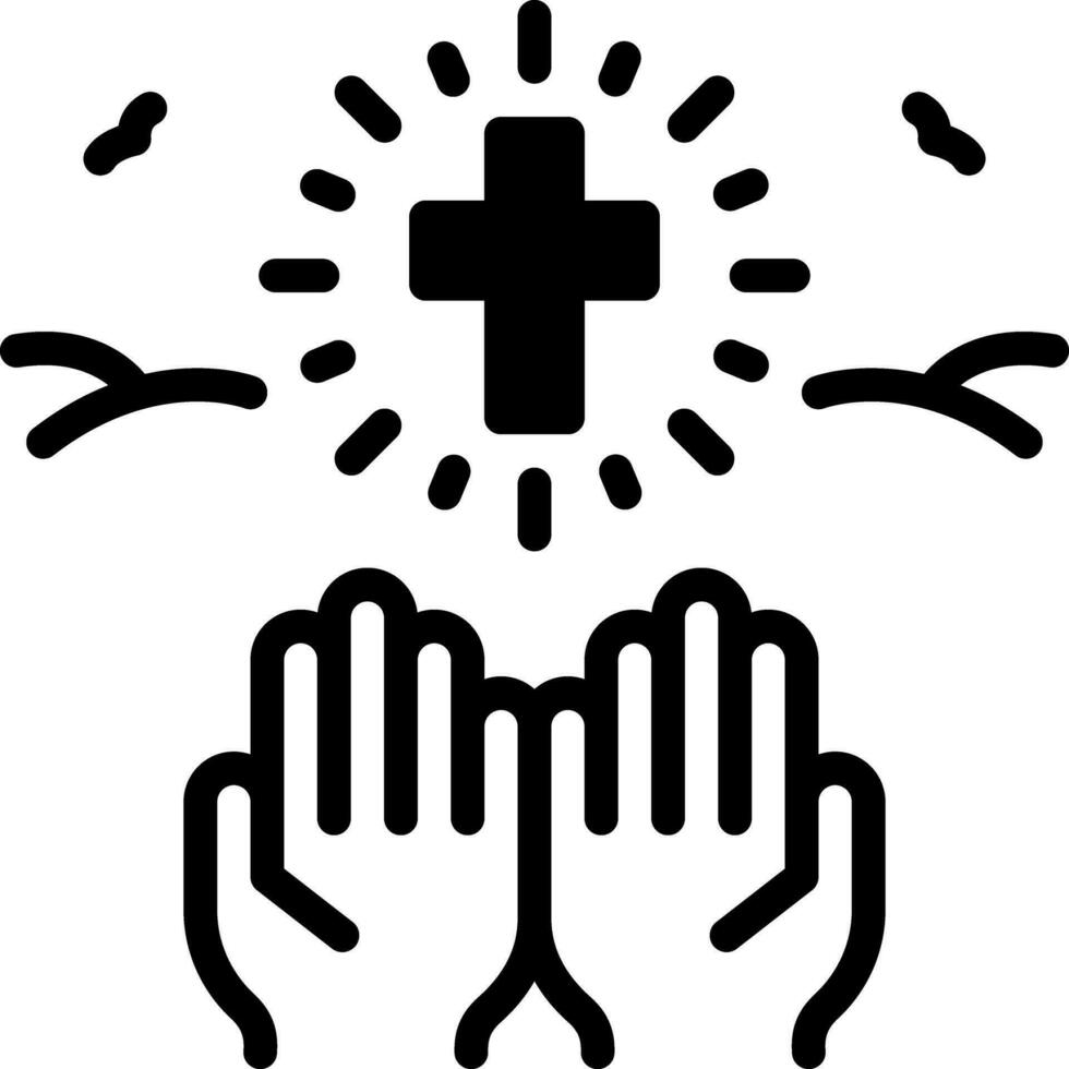 solid icon for christian vector