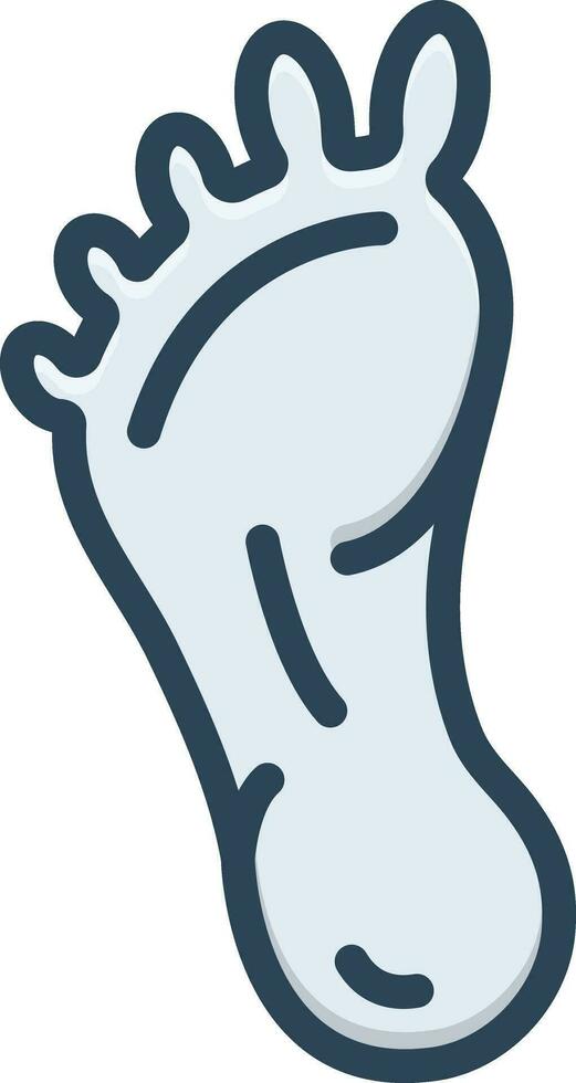 color icon for foot vector