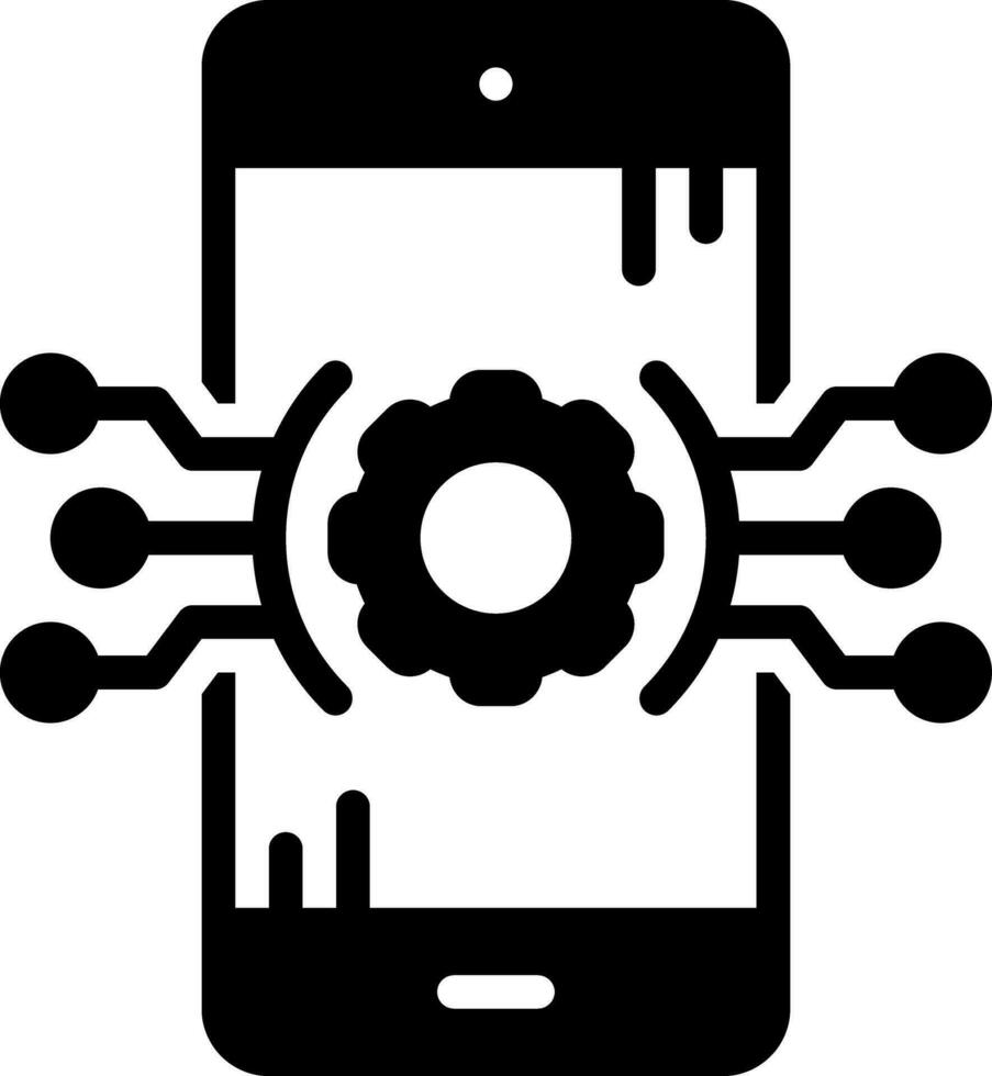 solid icon for technologies vector
