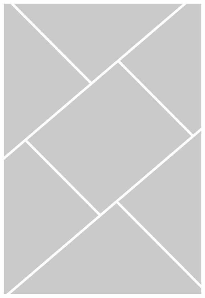 Pictures or photos frame collage and digital photo wall template vector