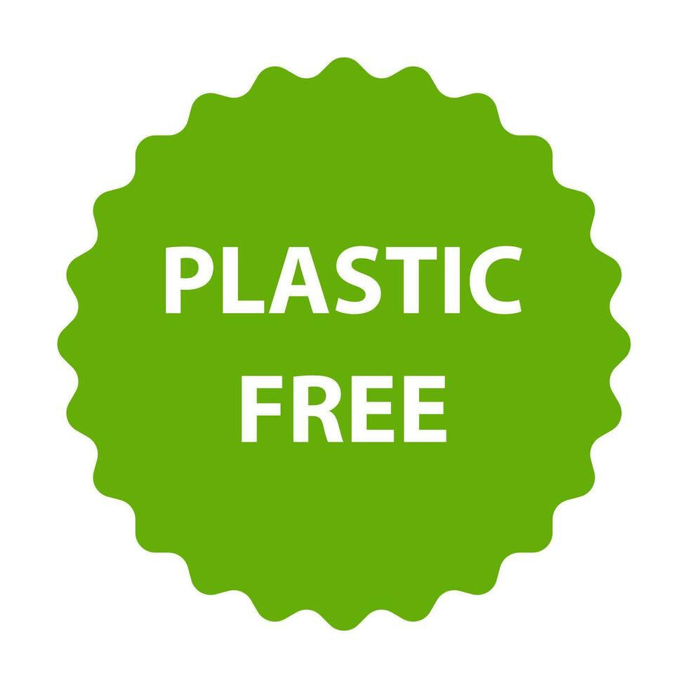 100 plastic free icon vector BPA free warranty packaging sign for graphic design, logo, website, social media, mobile app, UI illustration