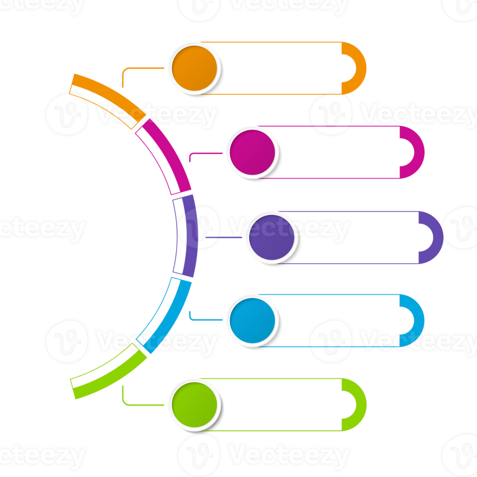 Infographic with 5 steps, process or options. png