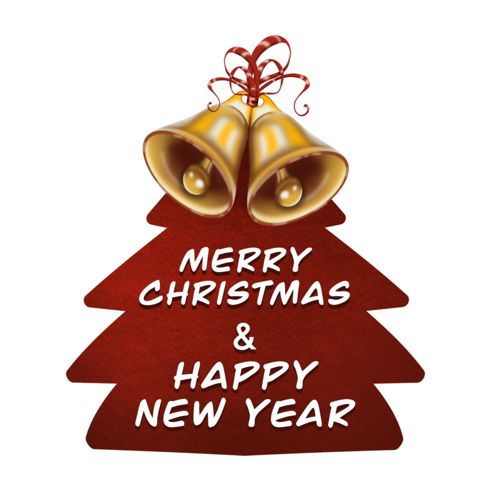 merry christmas and happy new year greeting card png