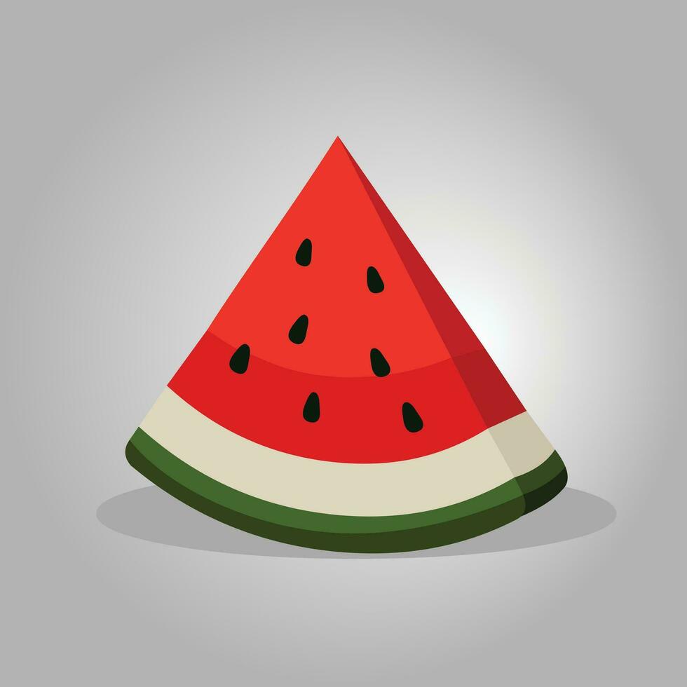 Watermelon Slice Vector Art Isolated in White Background